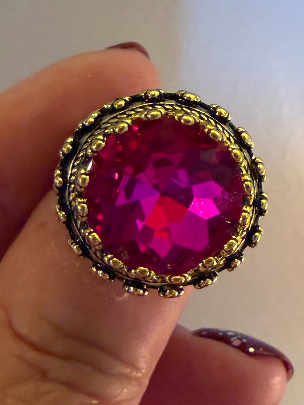 NEW Feed Me Gems Pink Queen Ring - Size 7 - Picture 7 of 11
